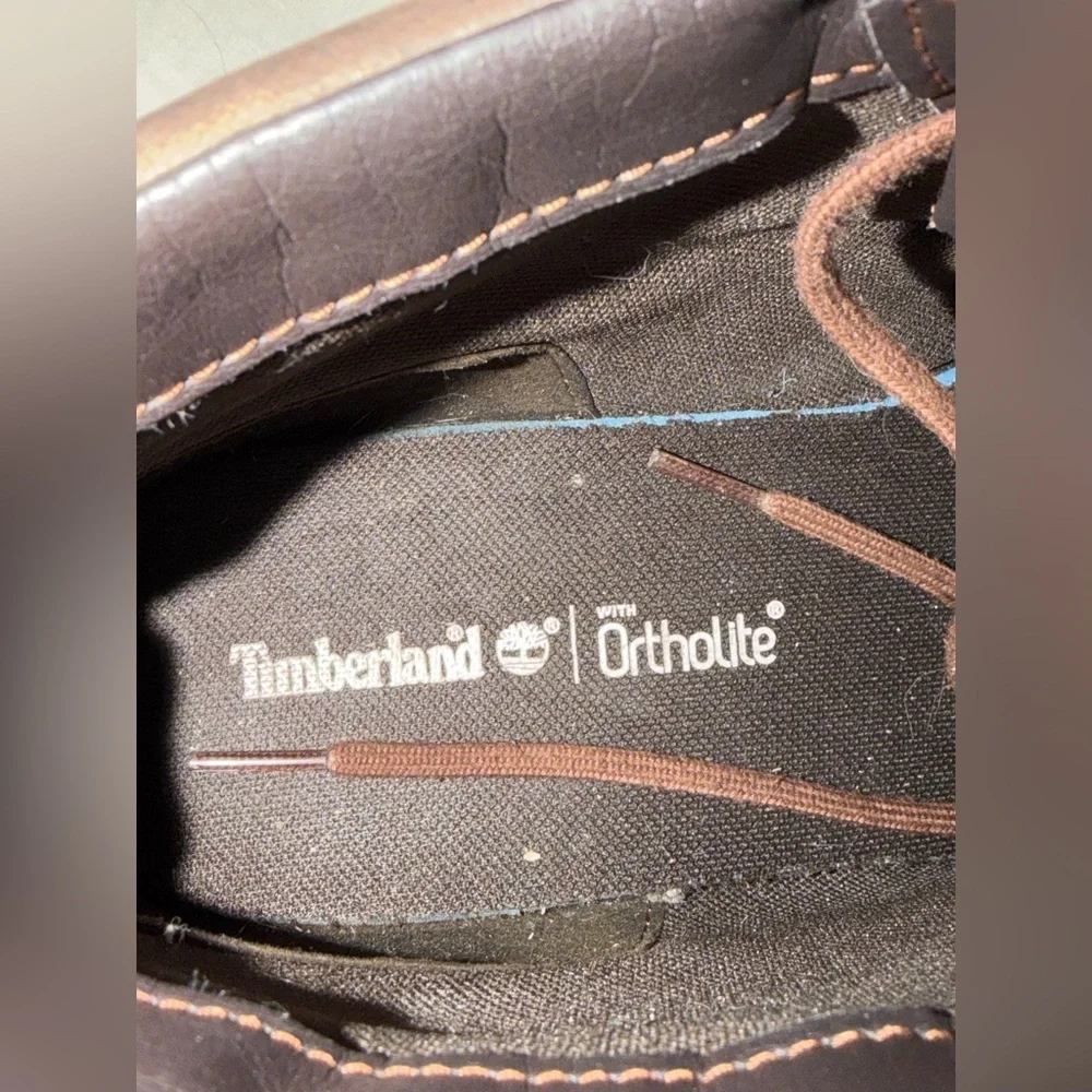 Timberland Grantly Chukka Leather Moc Toe Ankle Dark Brown Sz 12 Mens A1859